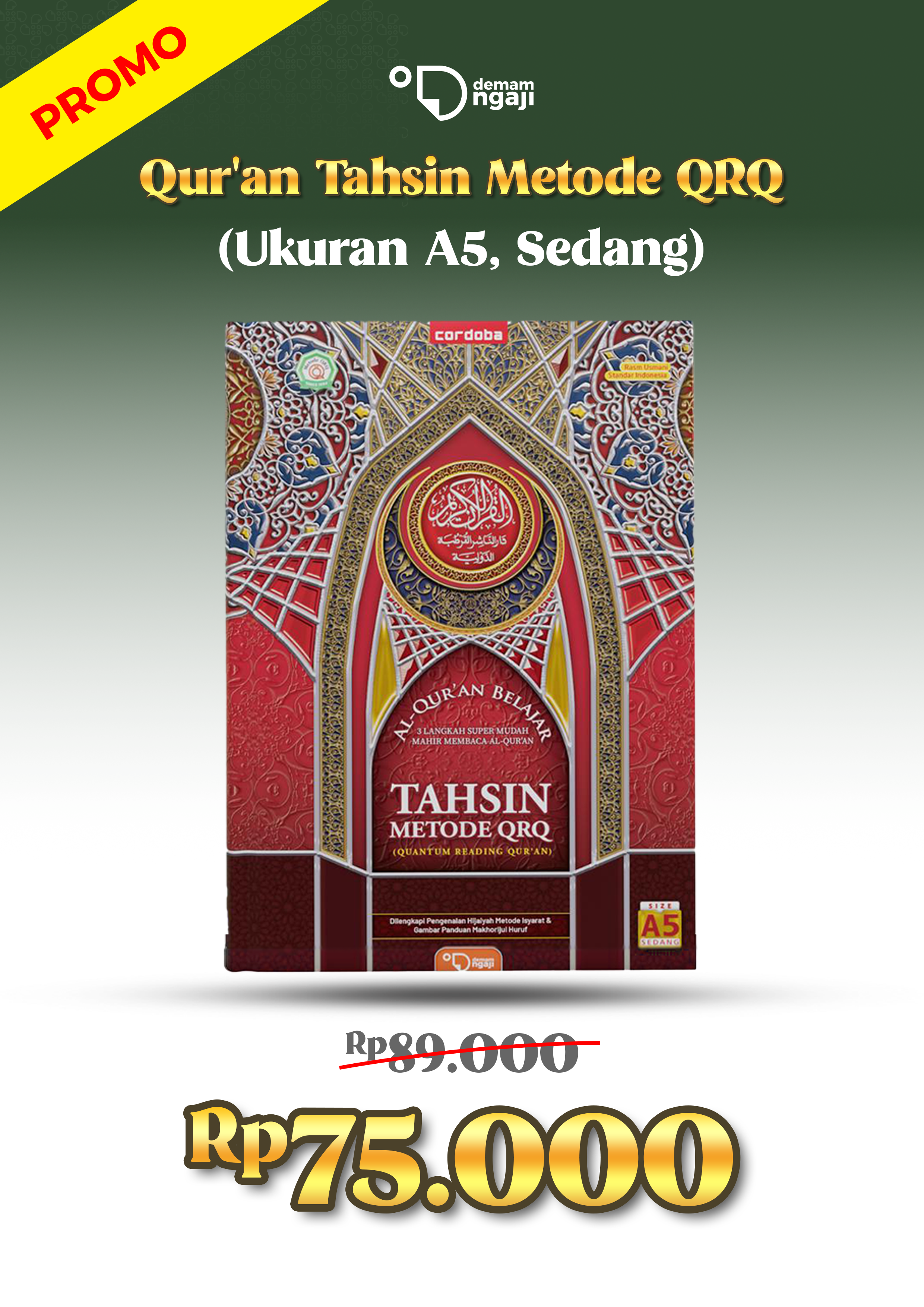 Al Qur'an Tahsin Metode QRQ Ukuran A5